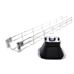 Complete set draadgoot 65x60 12M met UV-bestendige daksteunen