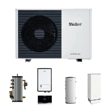 Vaillant aroTHERM 5 of 7 kW warmtepomppakket met SKID