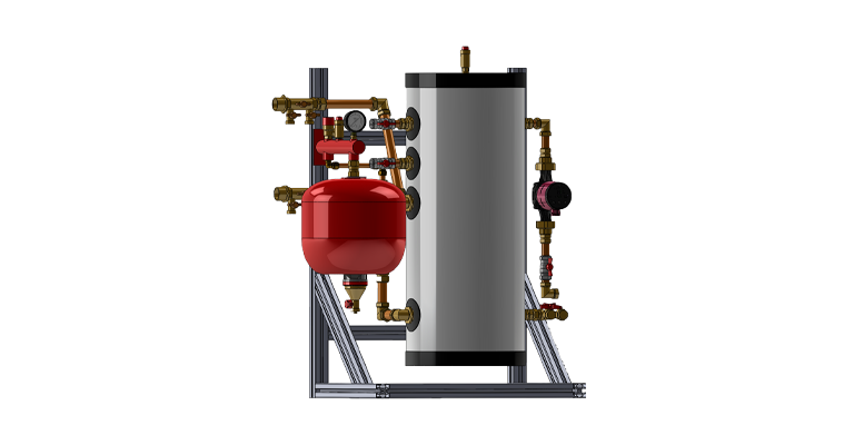 SKID t.b.v. aroTHERM 35/- 75/6 all-electric en hybride met boiler